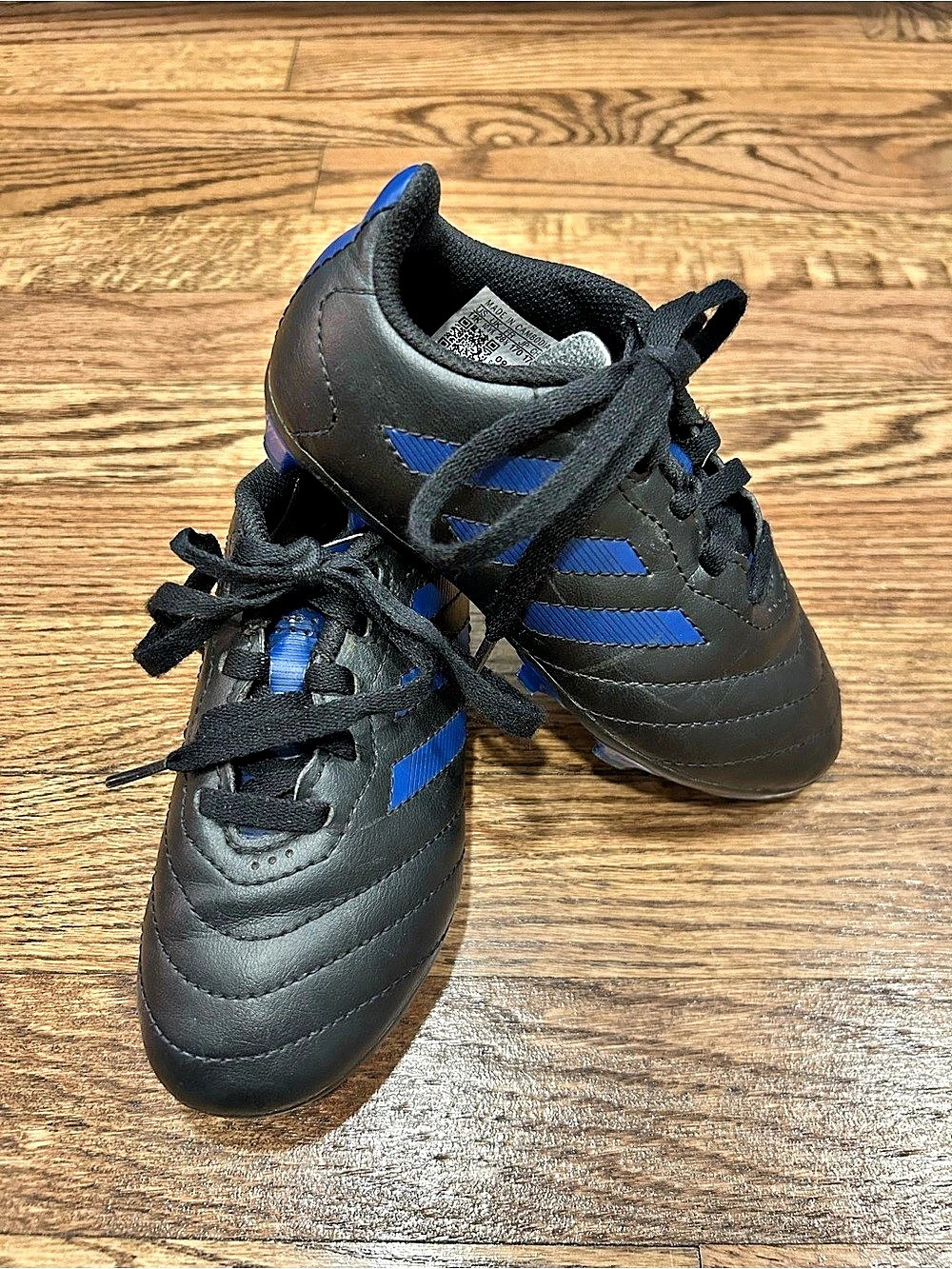 Adidas Kids Black & Blue Sneakers Size 11K